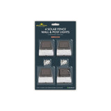 Solar Powered Fence, Wall and Post Lights | Pack of 4, Bright White