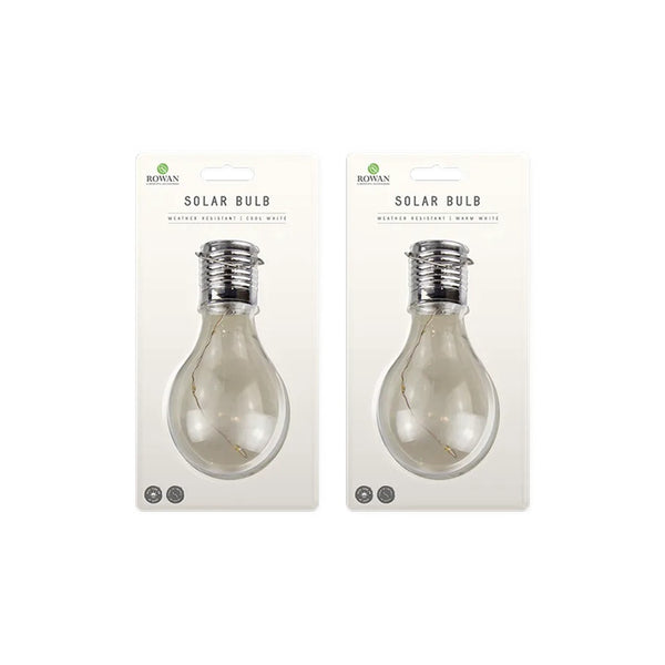 Rowan Solar LED Clear Bulb Light | Hanging, Assorted Cool or Warm White