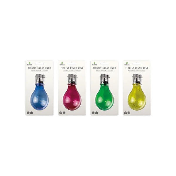 Rowan Solar LED Coloured Bulb Garden Light | Assorted Colours, Hanging