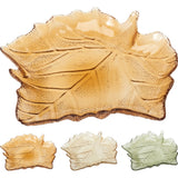 Glass Leaf Plate - Autumnal - 26cm