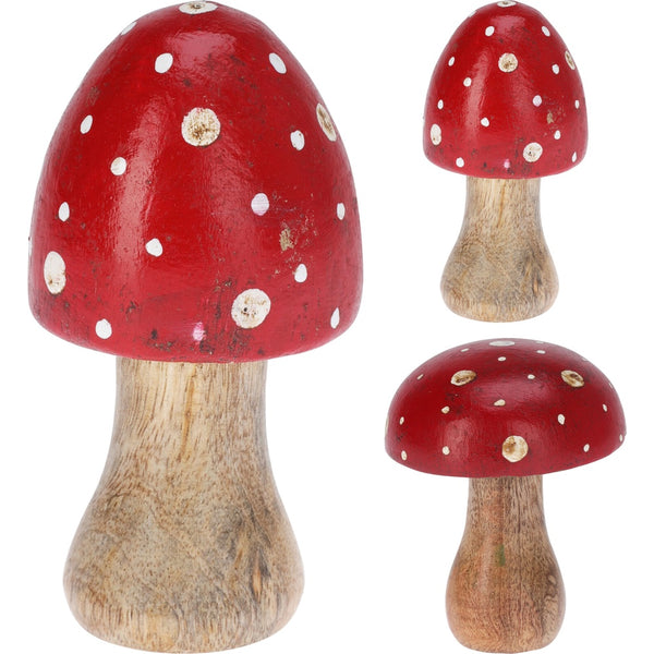 Mushroom Decoration - Red - 10cm