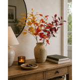 Large Decorative Eucalyptus Leaf Stems - 3 Assorted Autumnal Colours