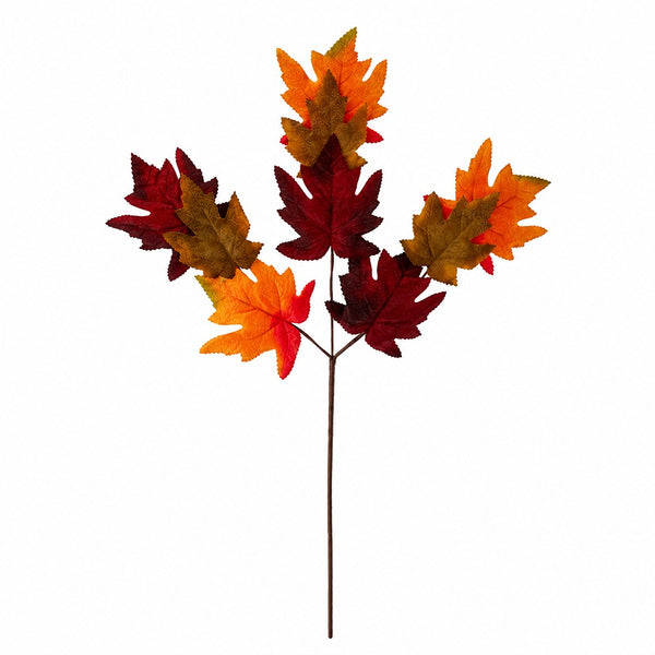 Decorative Artificial Autumn Maple Leaf Branch - 58cm, Assorted Colours