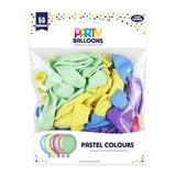 Pastel Colour Party Balloons | Pack of 50, Assorted Colours, Air or Helium