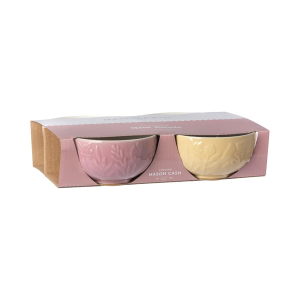 Kilner Embossed Mini Bowl Set | Pack of 4, Assorted Pastel Colours