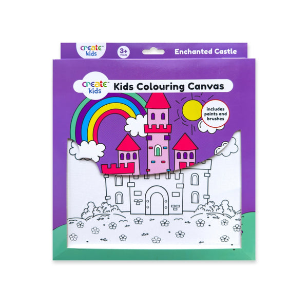 Creative Kids Castle Colour Canvas Painting Set | 25 x 25 cm, Age 3+
