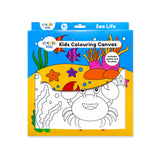Creative Kids Sea Life Colour Canvas Activity Set | 25 x 25cm, Age 3+