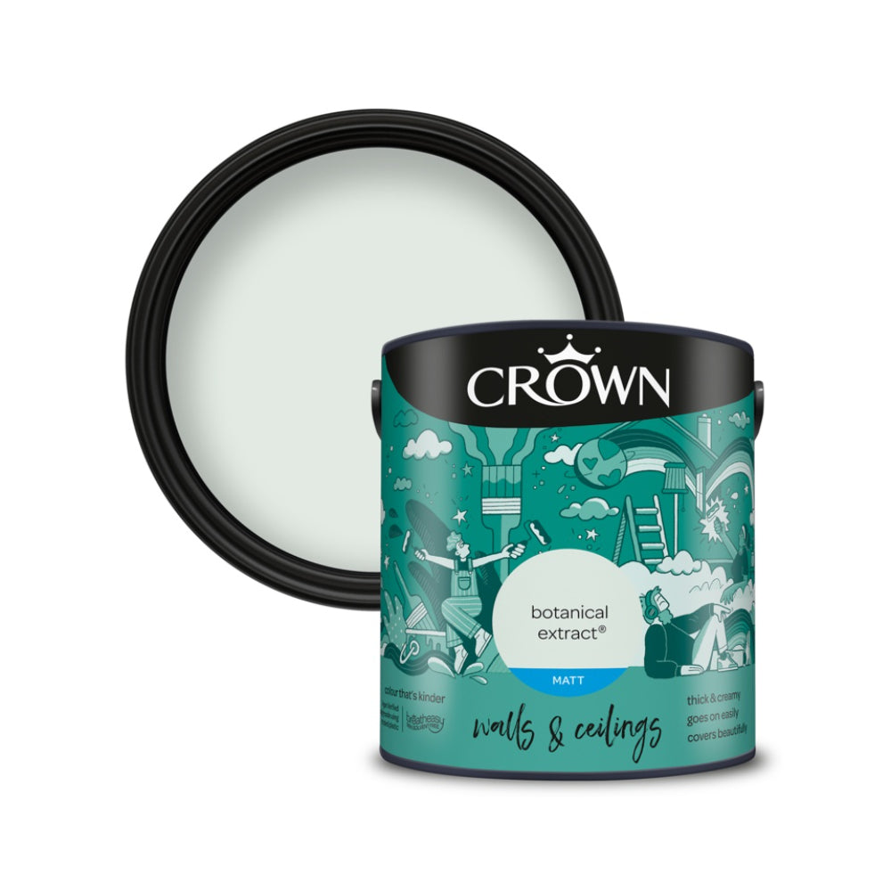 Crown Paint Botanical Extract Matt Wall and Ceiling Paint | 2.5L
