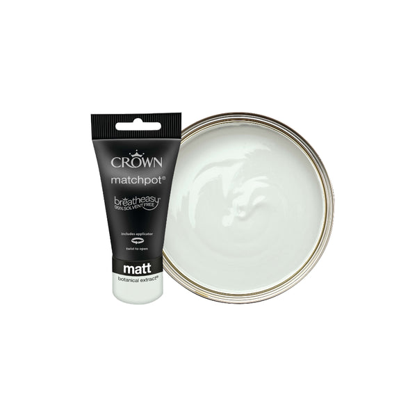 Crown Paint Botanical Extract Matt Matchpot Paint Tester | 40ml, Pale Green