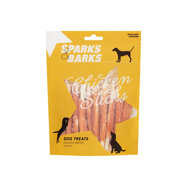 Sparks & Barks Chicken Sticks Dog Treats | Dental Chew, 300g