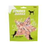 Sparks & Barks Chicken Dumbbell Dog Treats | Chewy, Resealable Pouch, 300g