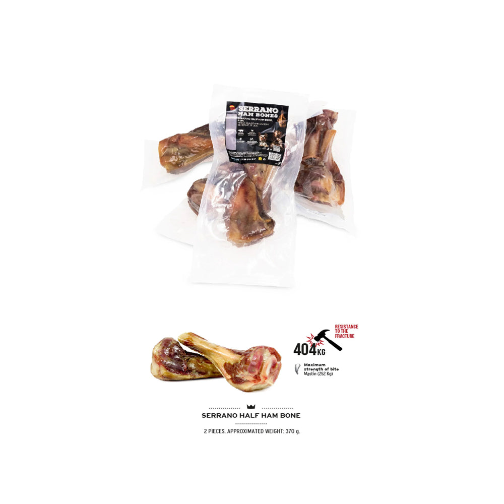 Favour Serrano Half Ham Bone Dog Chew | 370g, High Fracture Resistance