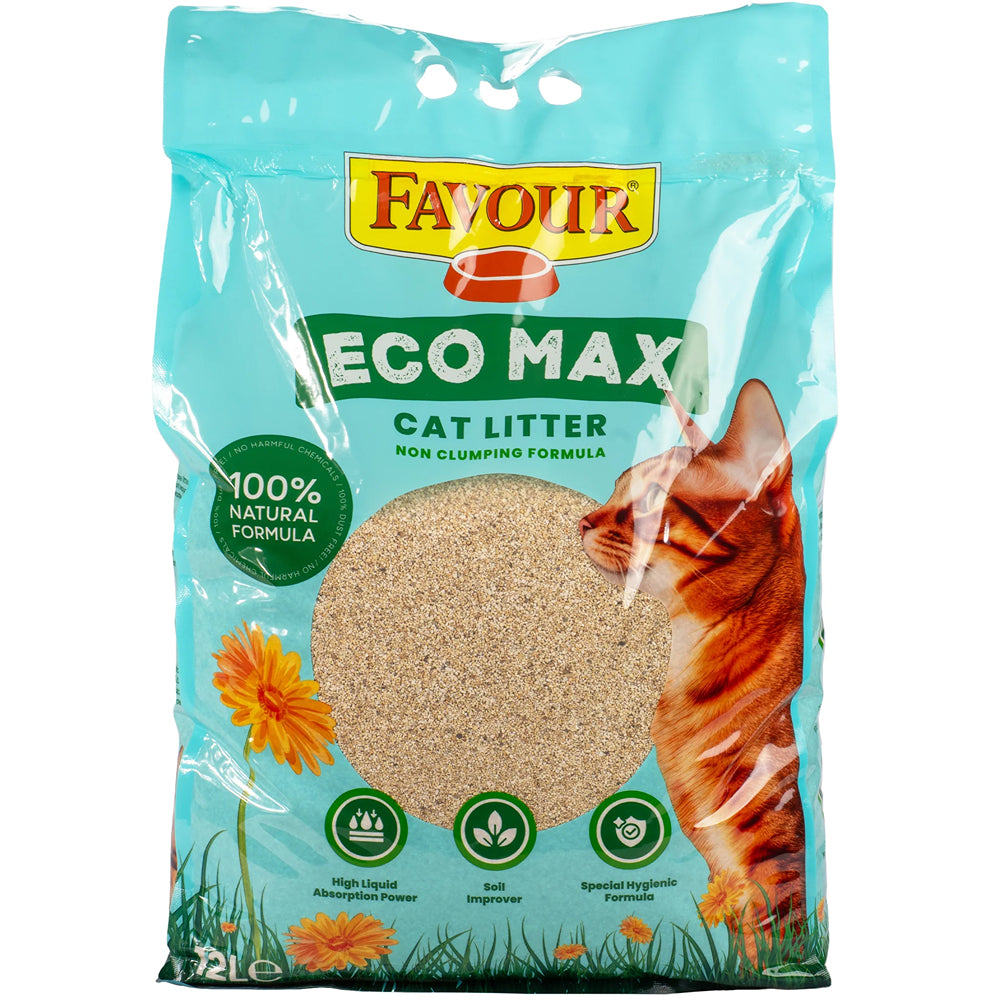 Favour Eco Max Cat Litter | 5L, Non-Clumping, Dust-Free, Natural