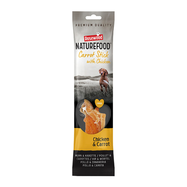 Rosewood Naturefood Giant Chicken and Carrot Dog Treat Stick | 70g