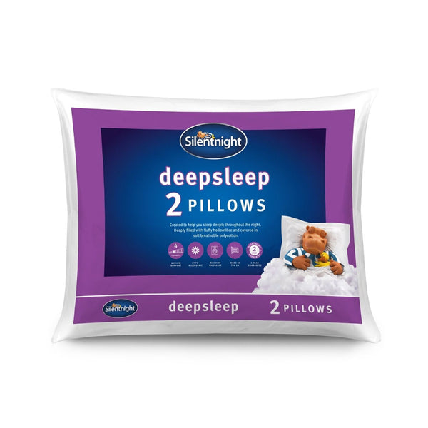 Silentnight Deep Sleep Pillow Pair | 400g Fill Weight, Pack of Two