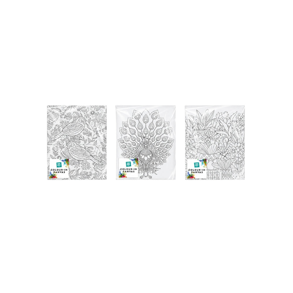 Colour-in Canvas Art Toy for Kids - Colouring and Craft Activity Set