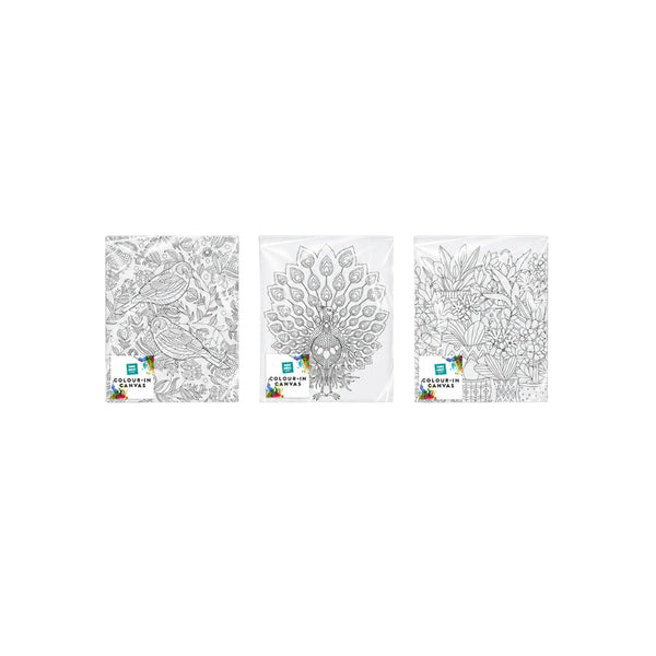 Colour-in Canvas Art Toy for Kids - Colouring and Craft Activity Set