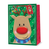 Festive Wonderland Rudolph Super Jumbo Christmas Gift Bag | with Gift Tag