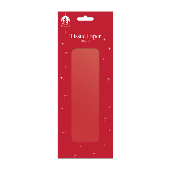 Festive Wonderland Red Christmas Tissue Paper | Pack of 10 Sheets