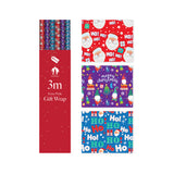 Festive Wonderland Extra Wide Kids' Wrapping Paper | 3m, Assorted Designs