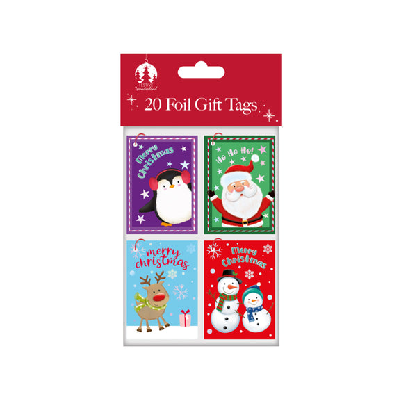 Festive Wonderland Kids Christmas Gift Tags | Pack of 20, Assorted Designs