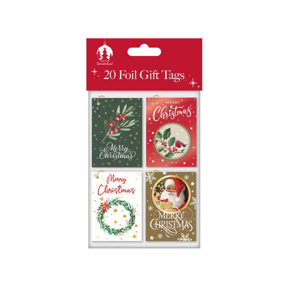 Festive Wonderland Christmas Gift Tags | Pack of 20, Assorted Designs