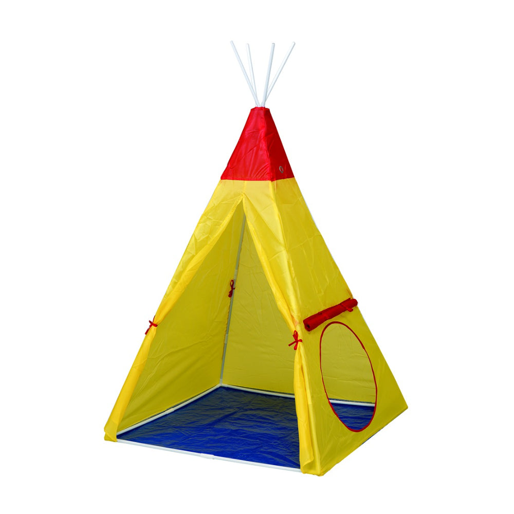 Kids Colourful Teepee Play Tent | Tie-Back Doors, Side Window