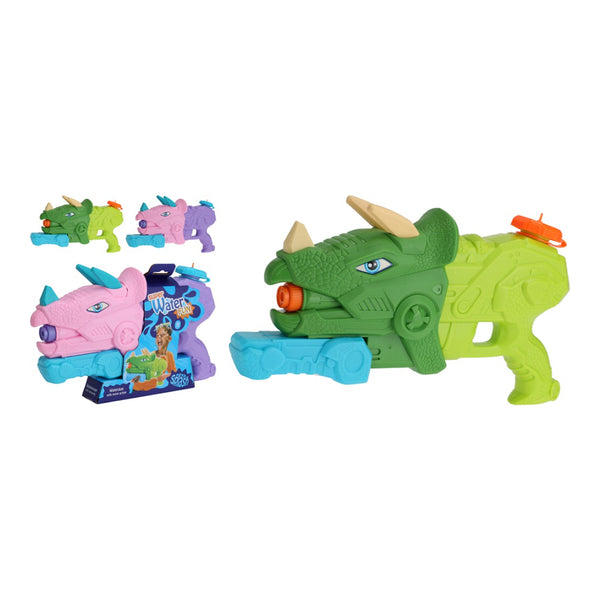 Dinosaur Easy-Fill Pump-Action Water Gun | 28cm, Assorted Colours