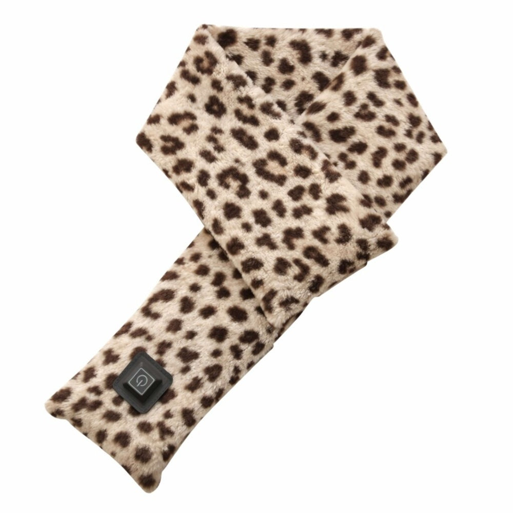 Carmen Heated Neck Scarf - Leopard - 6.5cm x 22.5cm