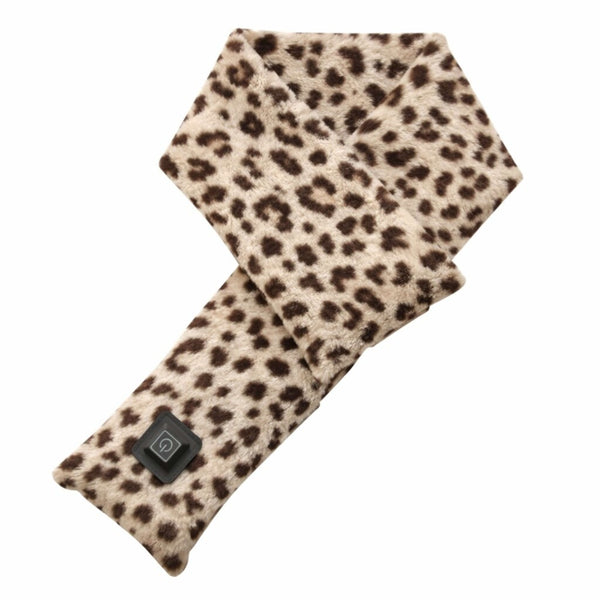 Carmen Heated Neck Scarf - Leopard - 6.5cm x 22.5cm