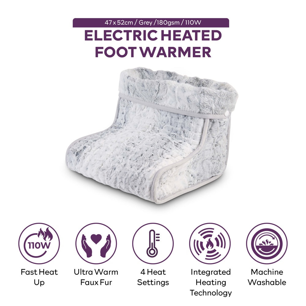 Carmen Heated Foot Warmer - Grey - 110W
