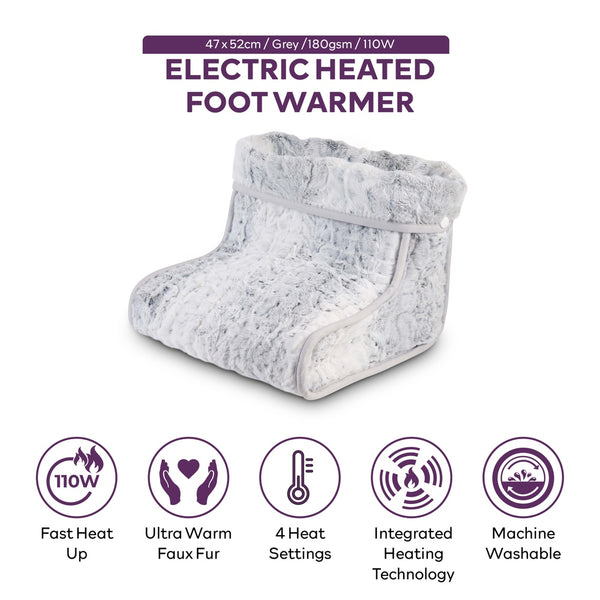 Carmen Heated Foot Warmer - Grey - 110W