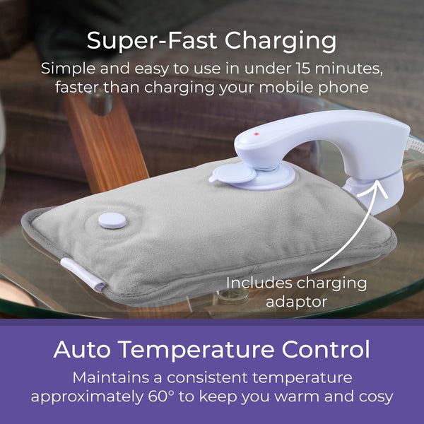 Carmen Rechargeable Hot Water Bottle - Grey - 1 Pack