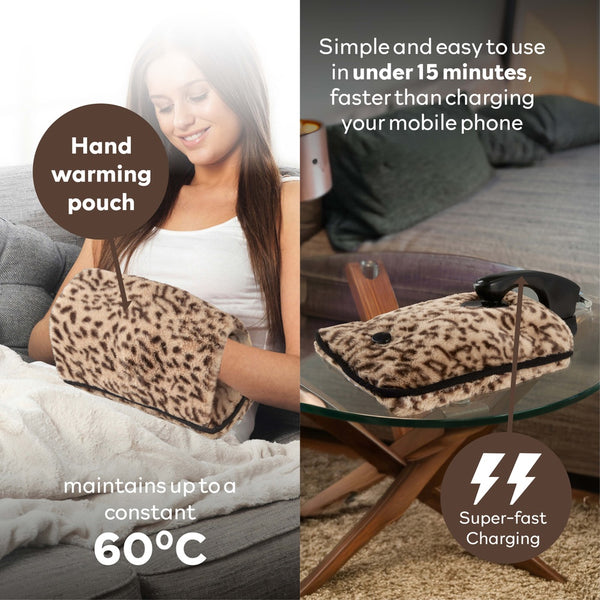 Carmen Rechargeable Hot Water Bottle - Leopard Print - 1 Pack