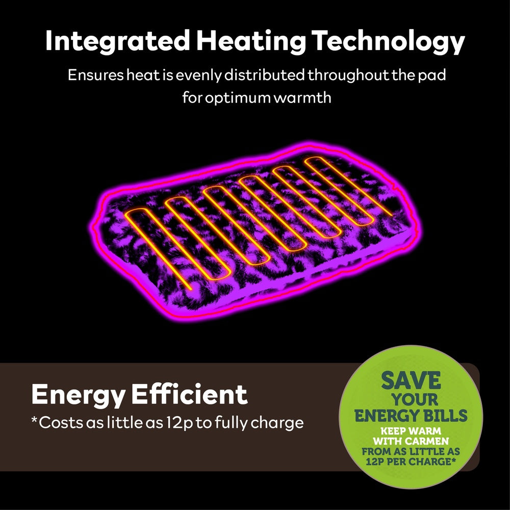 Carmen Rechargeable Hot Water Bottle - Leopard Print - 1 Pack