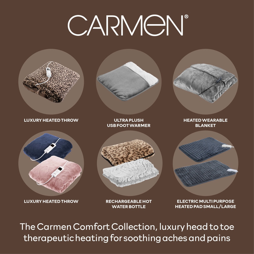 Carmen Rechargeable Hot Water Bottle - Leopard Print - 1 Pack