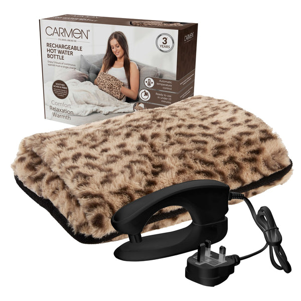 Carmen Rechargeable Hot Water Bottle - Leopard Print - 1 Pack