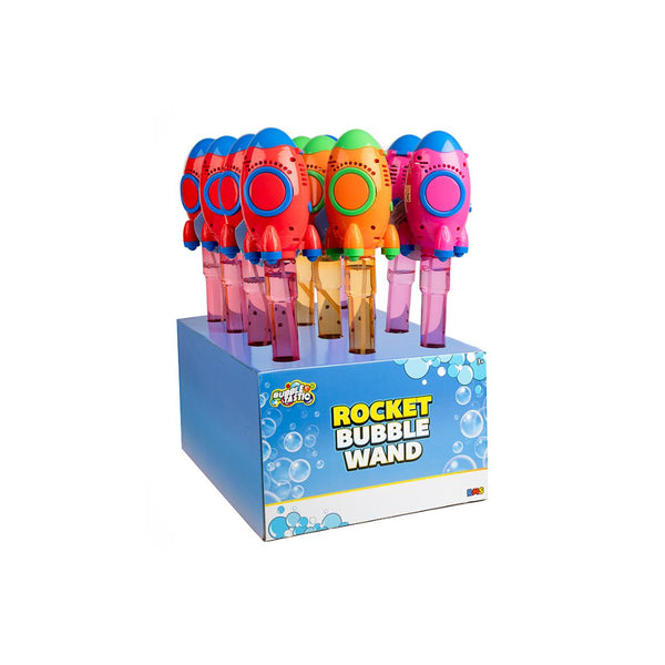 Rocket Bubble Wand Kids Outdoor Toy | 240ml, Assorted Colours