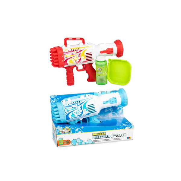 Mega Bubble Blizzard Gun Bubble Blaster | Assorted Colours, Solution