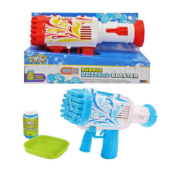 Mega Bubble Blizzard Gun Bubble Blaster | Assorted Colours, Solution