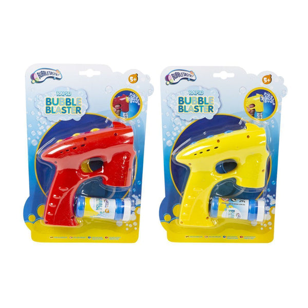 Rapid Bubble Blaster Toy | Assorted Colours, Includes Bubble Solution