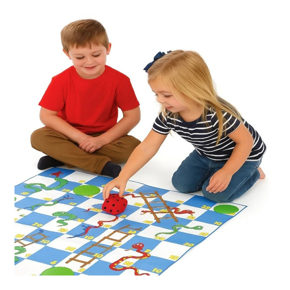 Giant Snakes and Ladders Floor Game | Ages 5+, Indoor and Outdoor