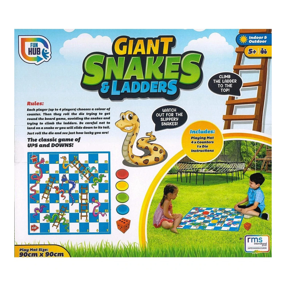Giant Snakes and Ladders Floor Game | Ages 5+, Indoor and Outdoor