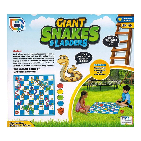 Giant Snakes and Ladders Floor Game | Ages 5+, Indoor and Outdoor
