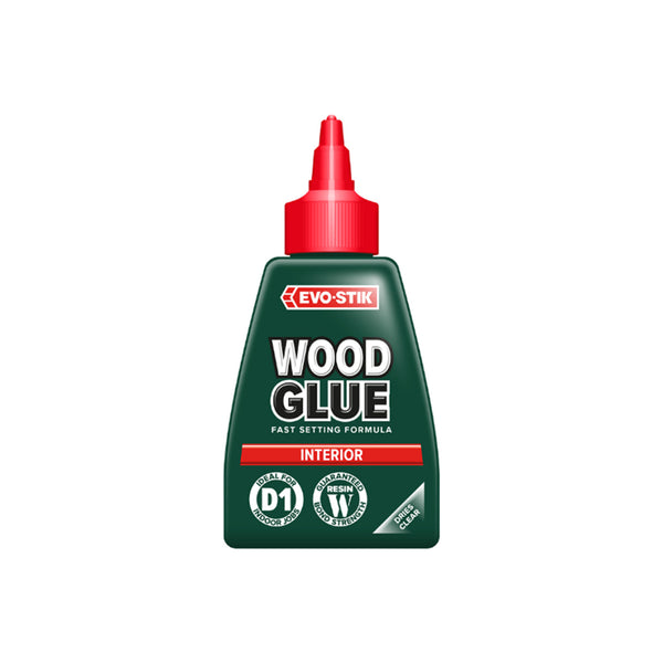 Evo-Stik Fast-Setting Interior Wood Glue | Dries Clear, 125ml