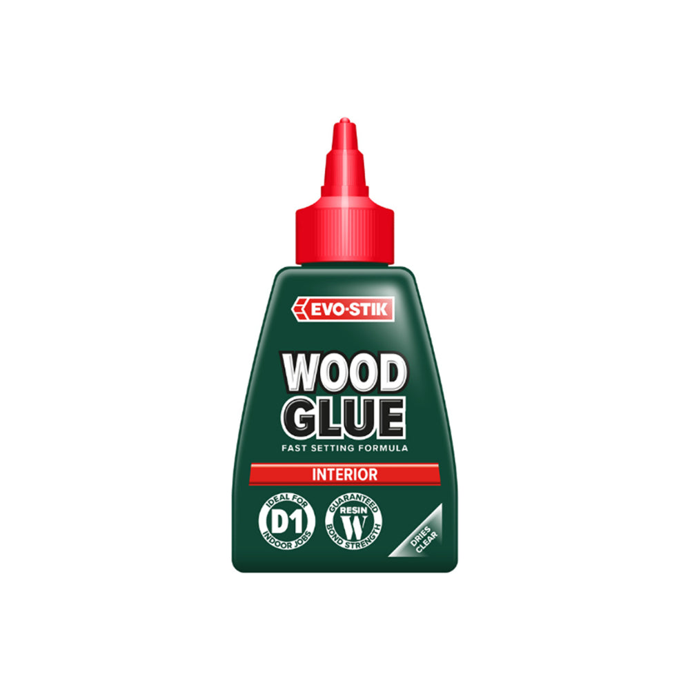 Evo-Stik Fast-Setting Interior Wood Glue | Dries Clear, 250ml