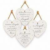 Angel Hanging Heart Plaque | 9 x 8.5 cm Decorative Sign