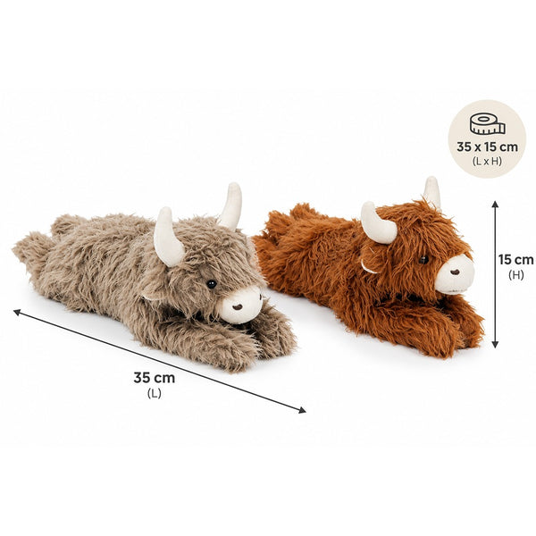 Highland Cow Door Stop | Soft, Durable, Non-Scratch Base