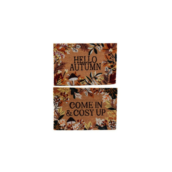 Autumn Slogan Doormat - 60 x 40cm, Assorted Woodland Designs