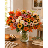 Artificial Autumnal Gerbera Spray - 4 Assorted Designs and Colours